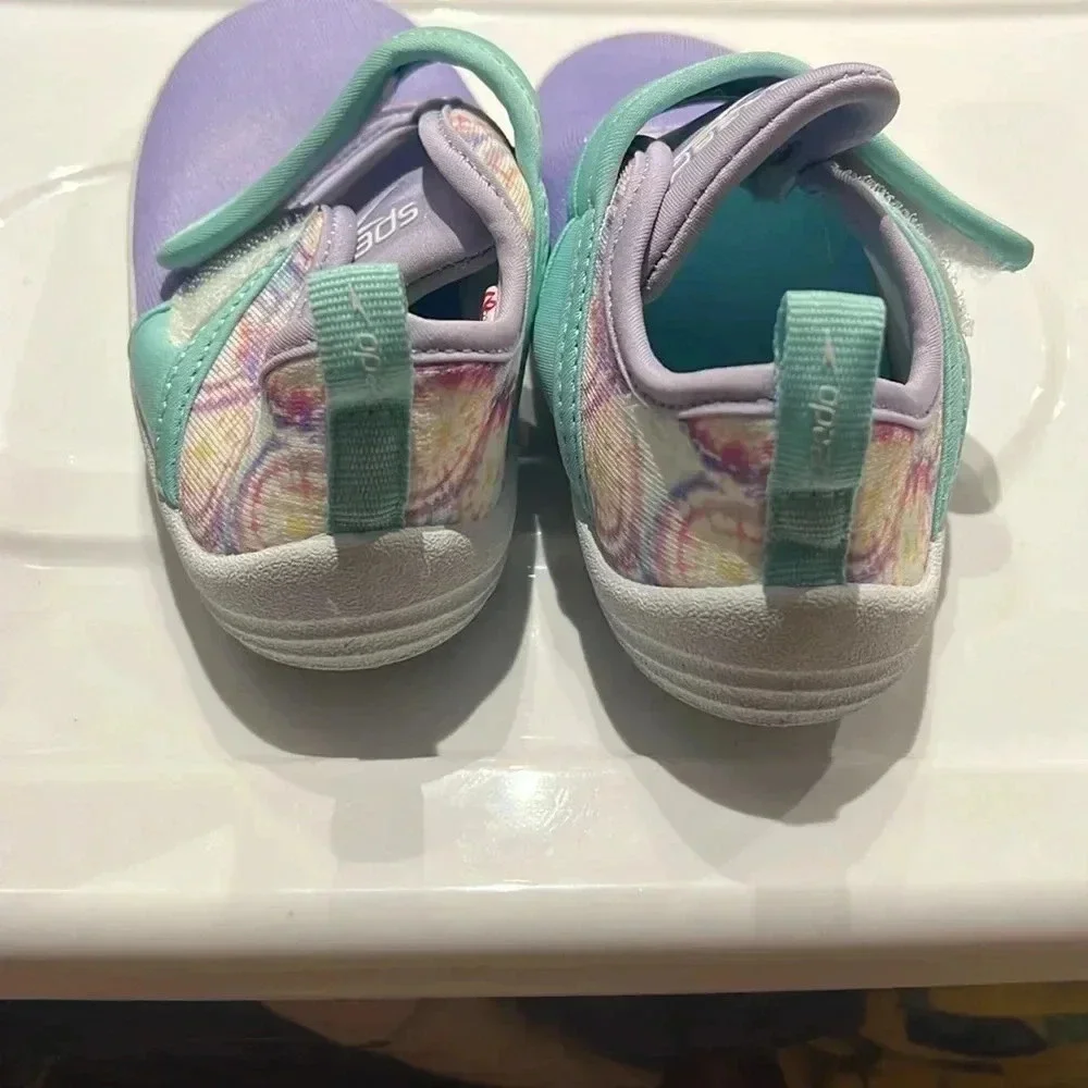 Purple and teal Speedo toddler water shoes size 9/10